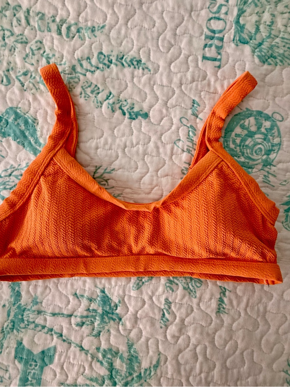Dippin Daisy Orange Textured Bikini Set - Picture 2 of 5